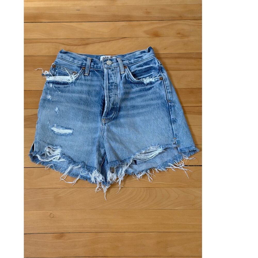 Agolde Parker Vintage Cut Off Shorts Light Wash 24 EUC